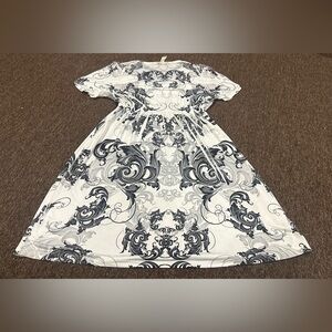 EUC Women's Christinalove  M Try Me Once Love Me Forever Blk white rhinestone